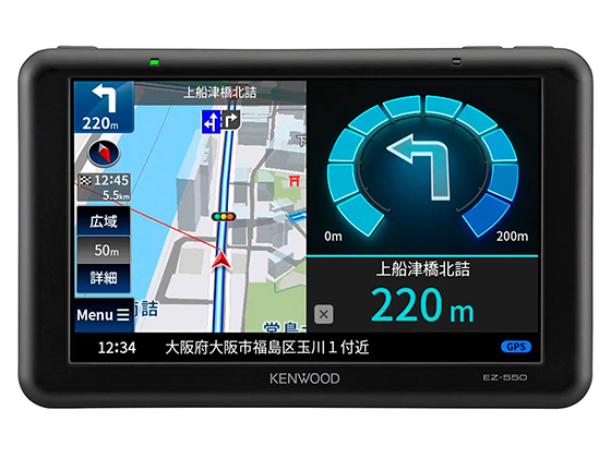 ケンウッド ポータブルカーナビ EZ-550